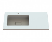 Раковина для ванной Snail Ария L 100х50 см литьевой мрамор белый 166L