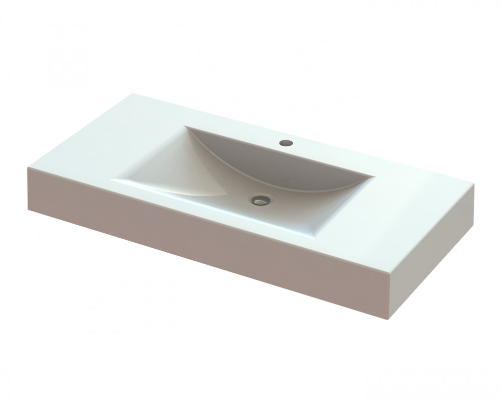 Раковина для ванної Snail Атлант 99х48,5 см ливарний мармур білий 163