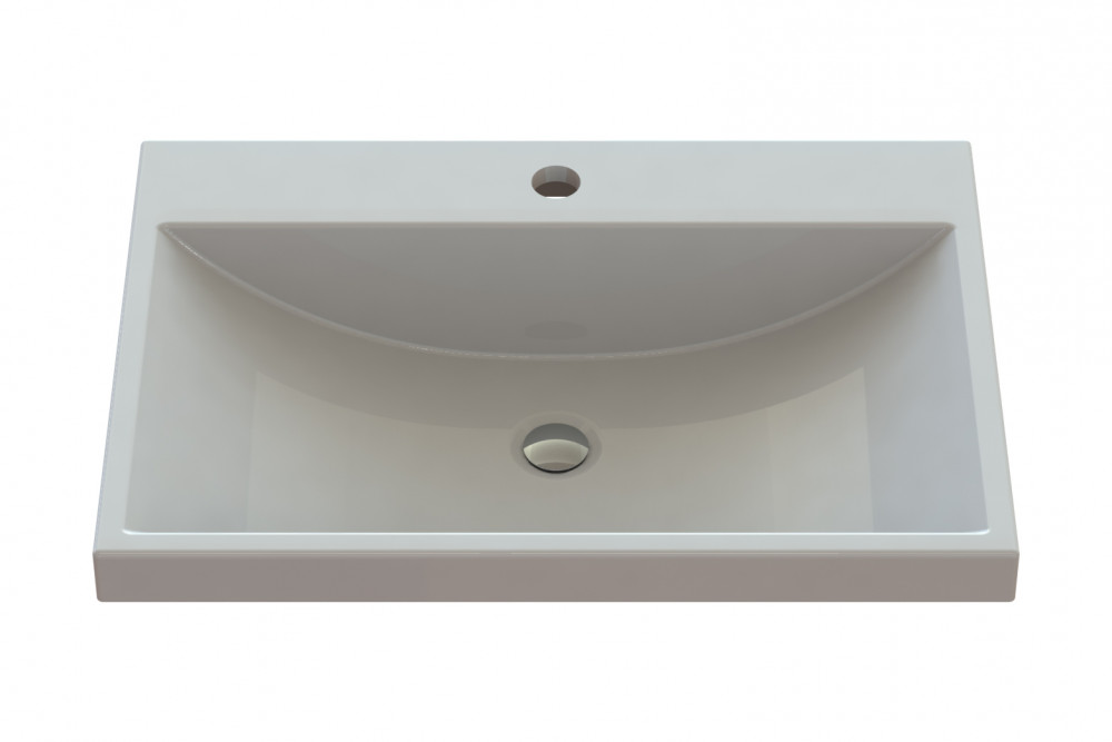 Раковина для ванной Snail Богема 60х41,5 см литьевой мрамор белый 156