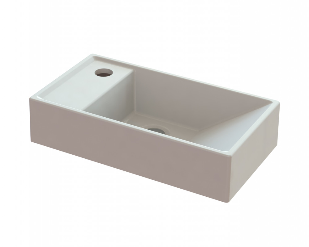 Раковина для ванной Snail Эстель L 40х22 см литьевой мрамор белый 153