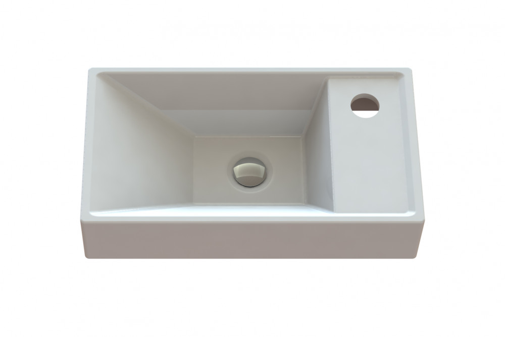 Раковина для ванної Snail Естель R 40х22 см ливарний мармур білий 152