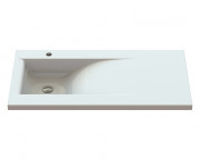 Раковина для ванной Snail Феникс L 100х50 см литьевой мрамор белый 159L