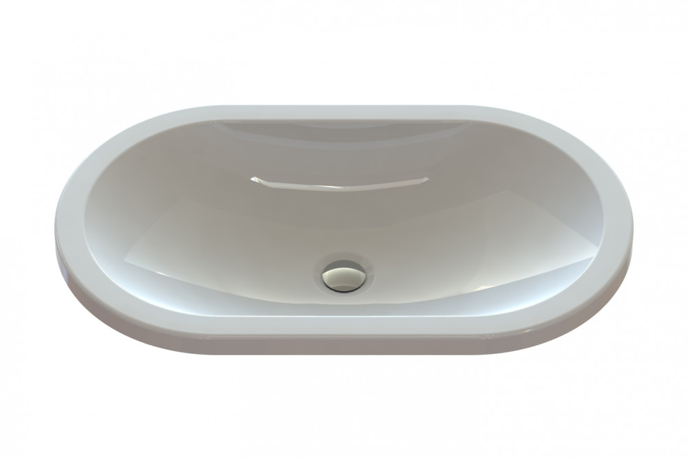 Раковина для ванної Snail Гера 60х35 см ливарний мармур білий 155