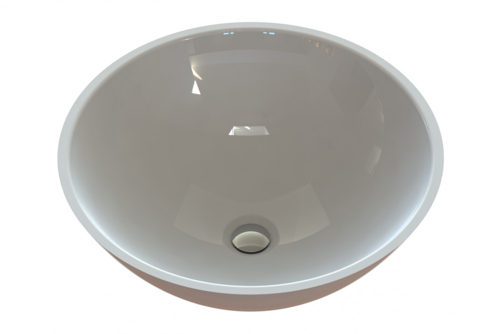 Раковина для ванной Snail Камелия Ø42,5 см литьевой мрамор белый 147