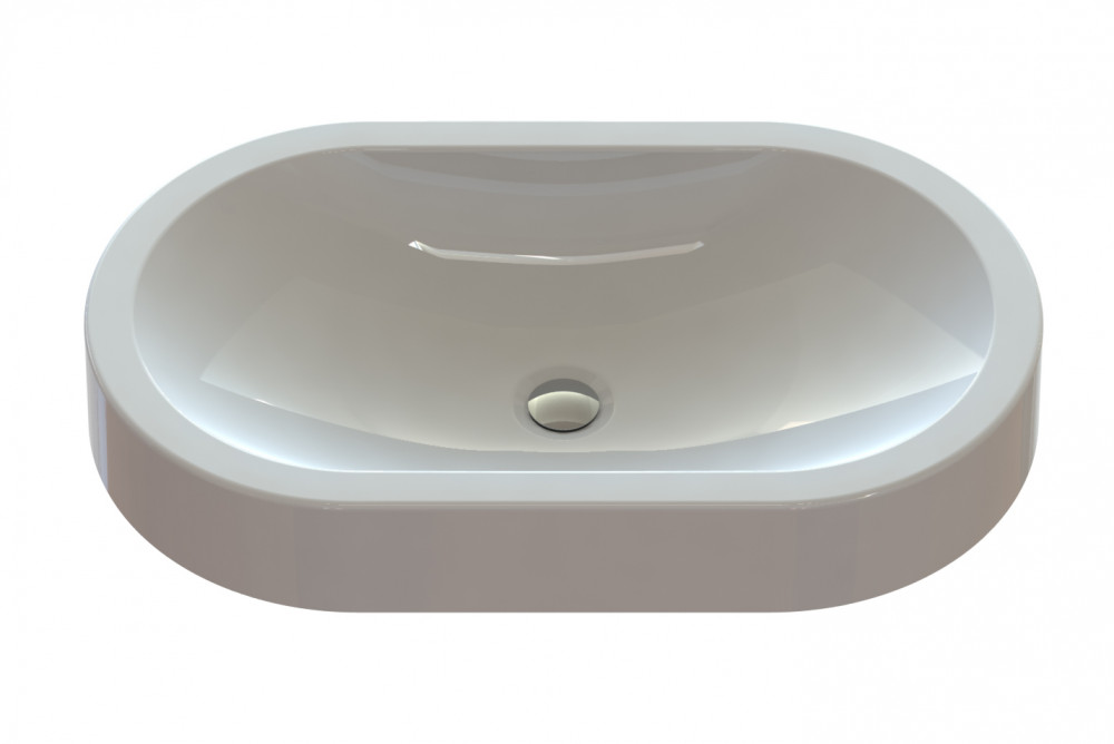 Раковина для ванной Snail Олимпия 60х35 см литьевой мрамор белый 150