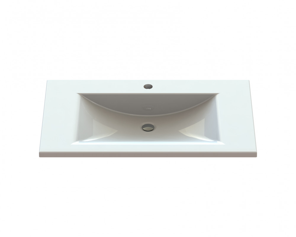 Раковина для ванной Snail Орфей 80х48,5 см литьевой мрамор белый 165/800