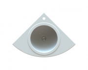 Раковина для ванной Snail Роксана 55х55 см литьевой мрамор белый 110