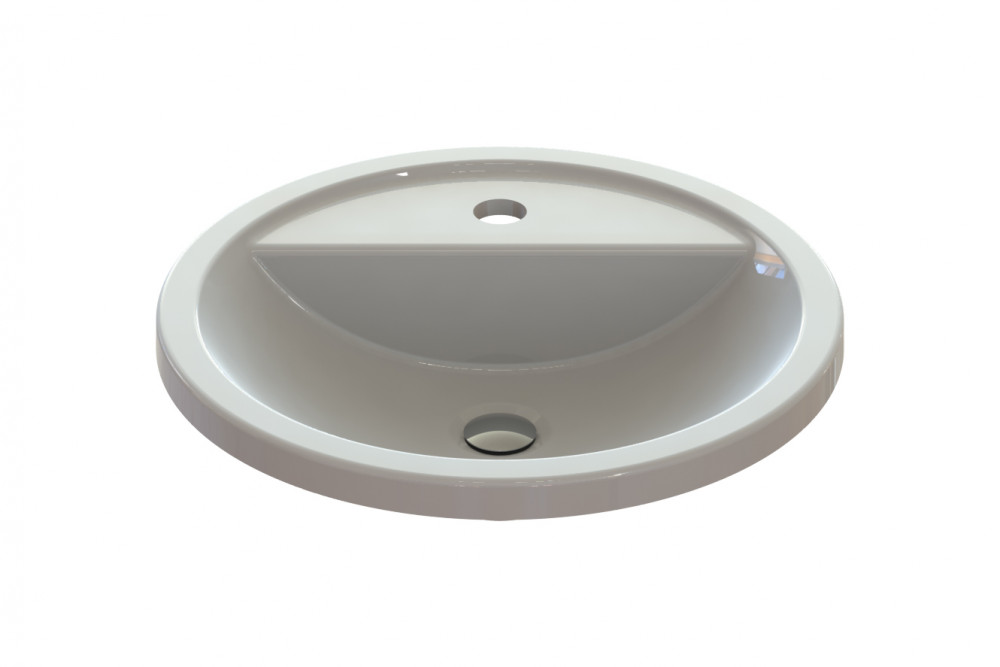 Раковина для ванної кімнати Snail Терра Ø42,5 см ливарний мармур білий 154