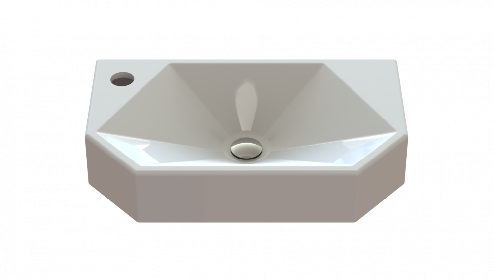 Раковина для ванної Snail Тритон L 45х26 см ливарний мармур білий 158L