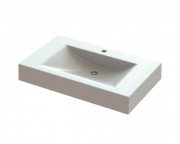 Раковина для ванної Snail Атлант 80х48,5 см ливарний мармур білий 163/800