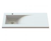 Раковина для ванної кімнати Snail Фенікс L 100х50 см ливарний мармур білий 159L