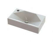 Раковина для ванної кімнати Snail Меркурій L 40х24 см ливарний мармур білий 157L