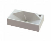 Раковина для ванної кімнати Snail Меркурій R 40х24 см ливарний мармур білий 157R