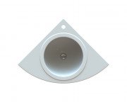 Раковина для ванной Snail Роксана 55х55 см литьевой мрамор белый 110