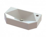 Раковина для ванної Snail Тритон R 45х26 см ливарний мармур білий 158R