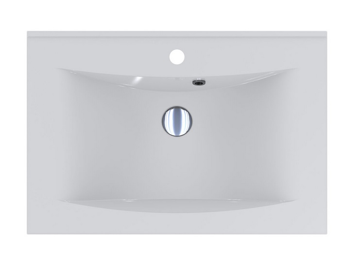 Раковина для ванной Fancy Marble Lucia 700 искусственный камень белый 1307101