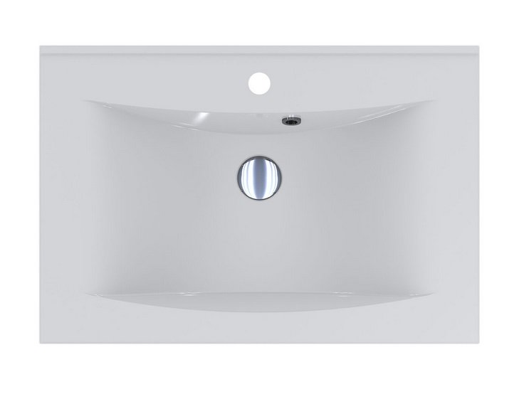 Раковина для ванной Fancy Marble Lucia 700 искусственный камень белый 1307101