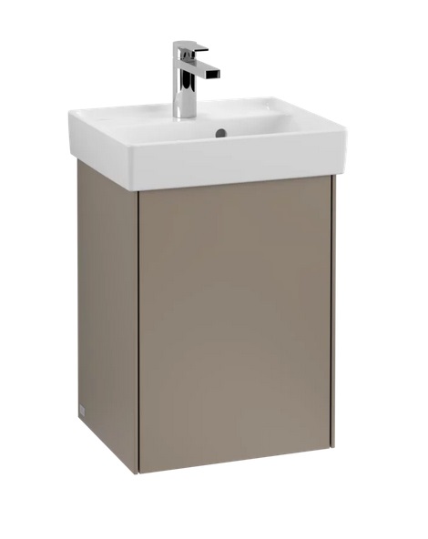 Тумба під раковину Villeroy & Boch Collaro 41х34,4 см петли слева ДСП трюфель сірий C00500VG