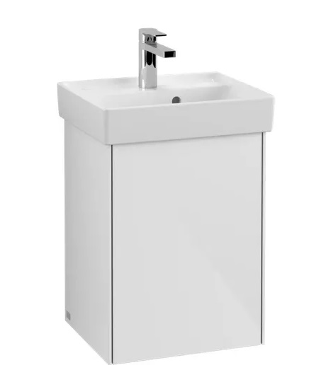 Тумба под раковину Villeroy & Boch Collaro 41х34,4 см петли справа ДСП белый матовый C00501MS