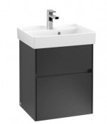 Тумба під раковину Villeroy & Boch Collaro 46х37,4 см МДФ чорний матовий лак C00600PD