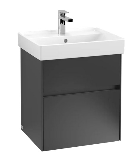 Тумба под раковину Villeroy & Boch Collaro 51х41,4 см МДФ черный матовый лак C00700PD