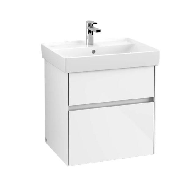 Тумба под раковину Villeroy & Boch Collaro 55,4х44,4 см МДФ глянцевый белый C00800DH