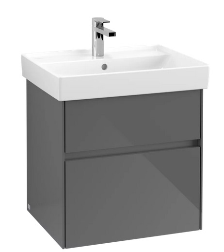 Тумба під раковину Villeroy & Boch Collaro 55,4 х44, 4 см МДФ глянсовий сірий C00800FP