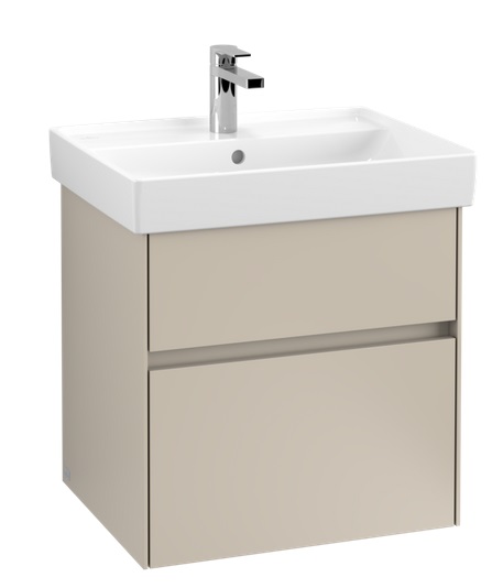 Тумба под раковину Villeroy & Boch Collaro 55,4х44,4 см ДСП мягкий серый C00800VK