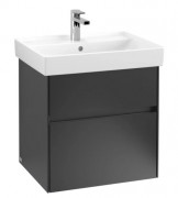 Тумба под раковину Villeroy & Boch Collaro 55,4х44,4 см МДФ черный матовый лак C00800PD