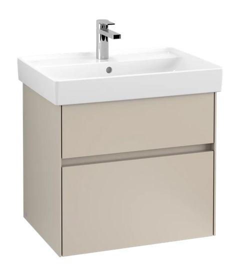 Тумба под раковину Villeroy & Boch Collaro 60,4х44,4 см ДСП мягкий серый C00900VK