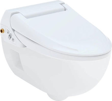Унитаз подвесной Geberit AquaClean 4000 40х50,5 см с функцией биде санфарфор с крышкой белый 146.135.11.1