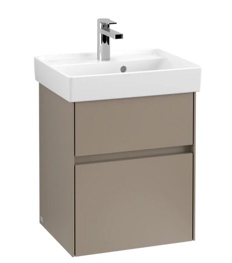 Тумба под раковину Villeroy & Boch Collaro 46х37,4 см ДСП трюфель серый C00600VG