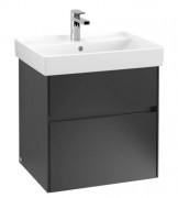 Тумба под раковину Villeroy & Boch Collaro 55,4х44,4 см МДФ черный матовый лак C00800PD