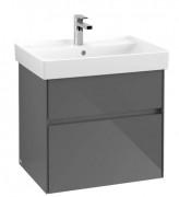 Тумба под раковину Villeroy & Boch Collaro 60,4х44,4 см МДФ глянцевый серый C00900FP