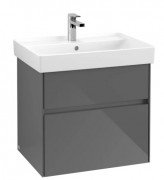 Тумба под раковину Villeroy & Boch Collaro 60,4х44,4 см МДФ глянцевый серый C00900FP