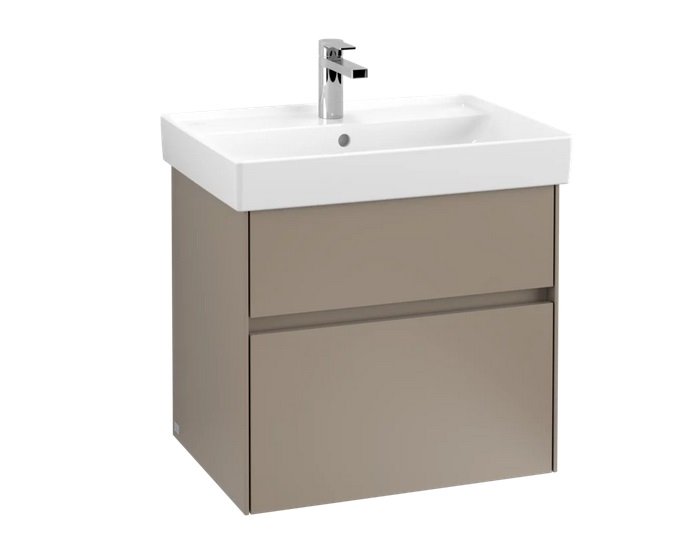 Тумба під раковину Villeroy & Boch Collaro 60,4х44,4 см ДСП сірий трюфель C00900VG