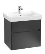 Тумба под раковину Villeroy & Boch Collaro 60,4х44,4 см МДФ черный матовый лак C00900PD