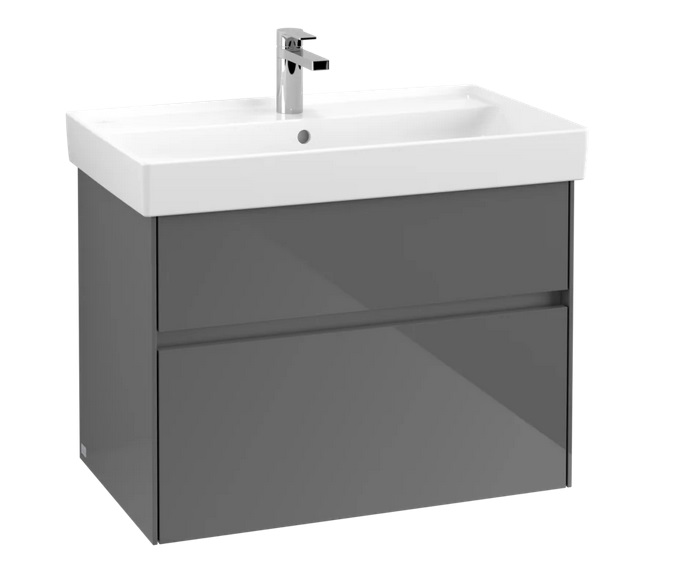 Тумба під раковину Villeroy & Boch Collaro 75,4х44, 4 см МДФ глянсовий сірий C01000FP