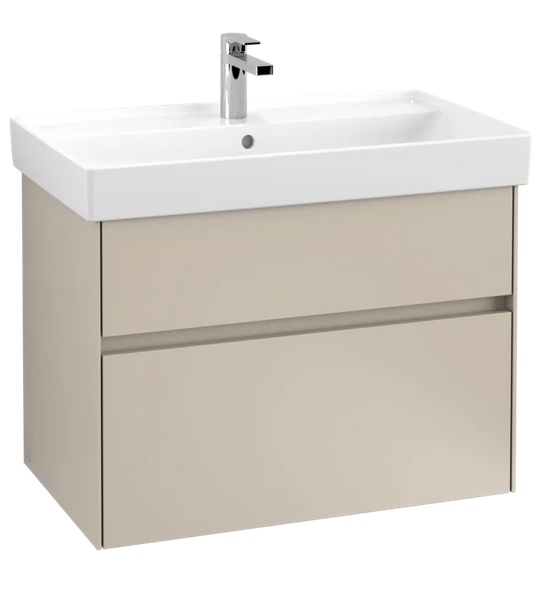 Тумба под раковину Villeroy & Boch Collaro 75,4х44,4 см ДСП мягкий серый C01000VK