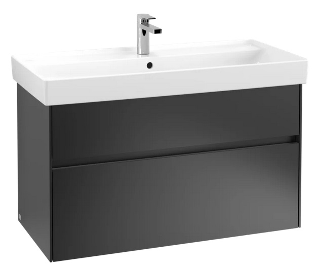 Тумба під раковину Villeroy & Boch Collaro 95,4 х44,4 см МДФ чорний матовий лак C01100PD