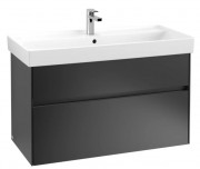 Тумба під раковину Villeroy & Boch Collaro 95,4 х44,4 см МДФ чорний матовий лак C01100PD