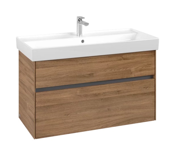 Тумба под раковину Villeroy & Boch Collaro 95,4х44,4 см ДСП дуб канзас C01100RH