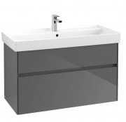 Тумба під раковину Villeroy & Boch Collaro 95,4 х44, 4 см МДФ глянсовий сірий C01100FP