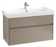 Тумба під раковину Villeroy & Boch Collaro 95,4х44,4 см ДСП сірий трюфель C01100VG