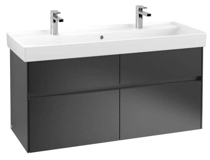 Тумба под раковину Villeroy & Boch Collaro 115,4х44,4 см МДФ черный матовый лак C01200PD