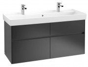Тумба под раковину Villeroy & Boch Collaro 115,4х44,4 см МДФ черный матовый лак C01200PD