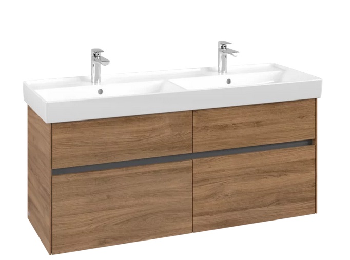 Тумба под раковину Villeroy & Boch Collaro 125,4х44,4 см ДСП дуб канзас C01300RH