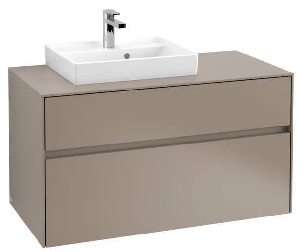 Тумба під раковину Villeroy & Boch Collaro 100х50 см ДСП сірий трюфель C01400VG