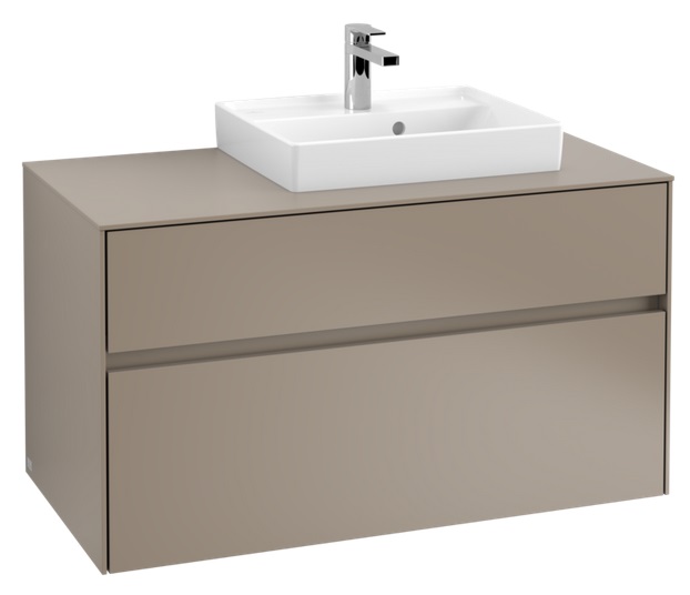 Тумба под раковину Villeroy & Boch Collaro 100х50 см ДСП трюфель серый C01500VG