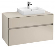 Тумба під раковину Villeroy & Boch Collaro 100х50 см ДСП сірий C01500VK